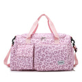 Leopard Print Large Capacity Travel Shoulder Bag Zebra Print Retro